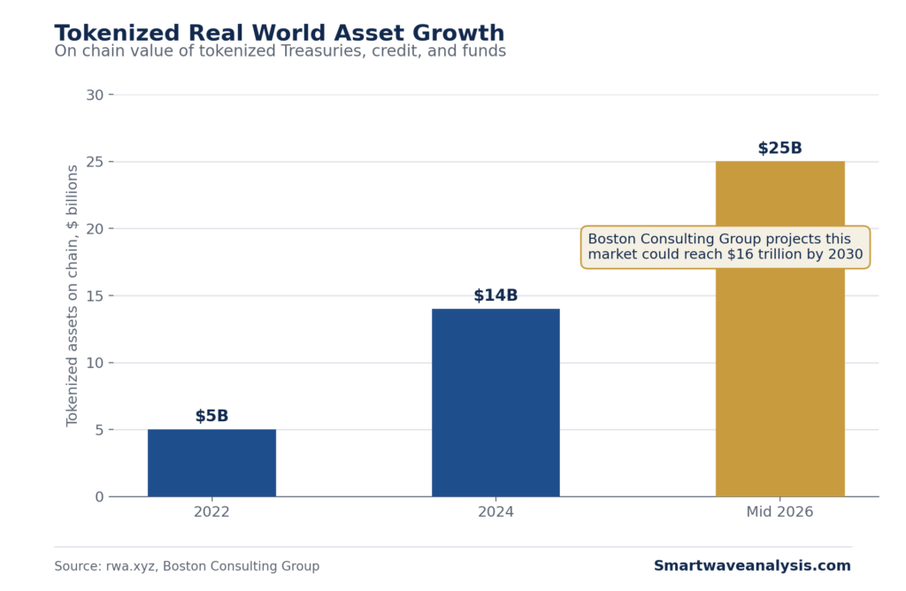 Tokenized Real World Asset Growth, 2022 to 2026